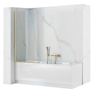 Paravan de baie Rea Elegant Gold Brush 70 - Img 1