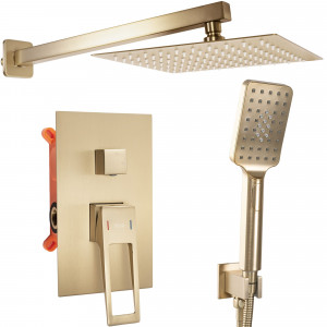 Set de duș incastrat Rea Parker AURIU PERIAT CU BOX - Img 1