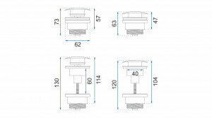 Dop pentru lavoar universal click-clack Rea Alb - Img 5
