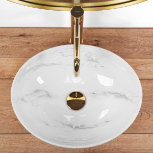 Lavoar pe blat Rea Sofia Nature Marble - Img 8