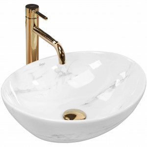 Lavoar pe blat Rea Sofia Nature Marble - Img 1