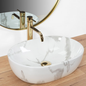 Lavoar pentru blat Rea Amelia Marmo Shiny - Img 7