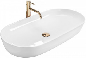 Lavoar pentru blat Rea CLEO 81 White - Img 2