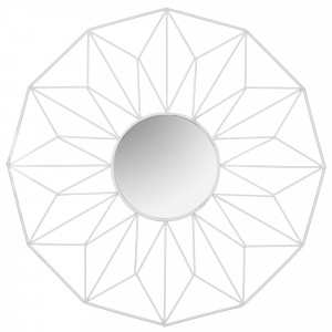 Oglindă geometrică albă 58 cm - Img 1