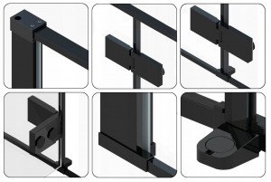 Usa pentru dus FARGO BLACK MAT 100 - Img 3