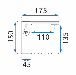 Baterie pentru baie Rea Mils LCD Chrom low - Img 6
