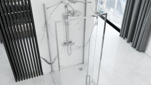 Cabina dus REA Rapid Swing Chrome Usa:100 x Perete:80 - Img 2