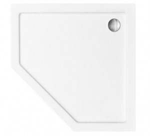 Cadita de dus Diamond 80x80 Alb - Img 3