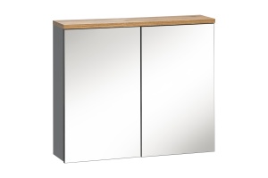 Dulap oglindă 80cm 2 uși - Img 1