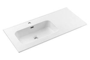 Lavoar pentru mobilier cu un singur bol 100cm cu blat ceramic - Img 1