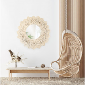Oglinda perete Boho 55CM 322049 - Img 2
