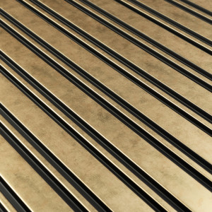 Panou riflat 3D Milo, Auriu, 270x11.6cm, Lamelio - Img 3