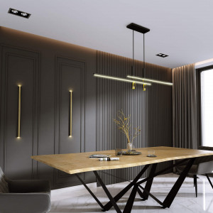 Panou riflat 3D Vasco, Walnut, 270x11.7cm, Lamelio - Img 1