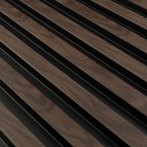Panou riflat 3D Vasco, Walnut, 270x11.7cm, Lamelio - Img 3
