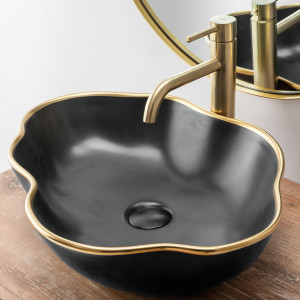 Robinet pentru lavoar Rea Lungo Brush Gold high - Img 4