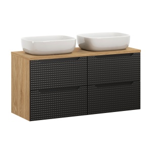 Set de mobilier 120cm cu blat si 2 lavoare Smile blat - Img 1