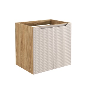 Set de mobilier de 60 cm cu blat si lavoar de blat Nika - Img 2