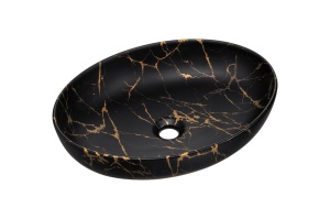 Set mobilier de 70 cm cu blat si lavoar Mona pe blat - Img 4