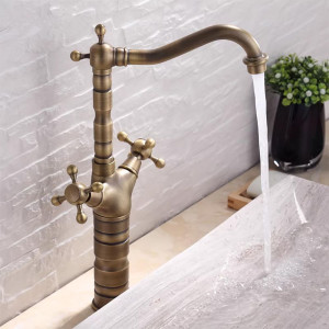 Baterie pentru baie / de bucătărie Rea Rustico antique gold - Img 7