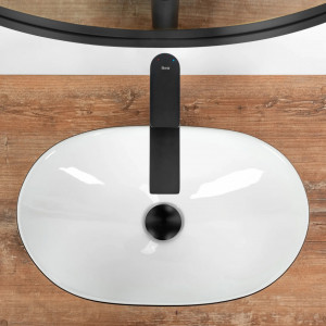 Lavoar pentru blat REA Royal Mini Black White - Img 2