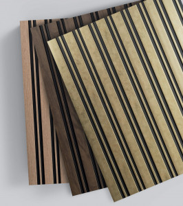 Panou riflat 3D Milo, Walnut, 270x11.6cm, Lamelio - Img 8