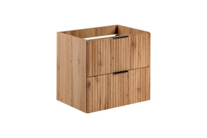Set de mobilier 120 cm cu blat, 2 lavoare Smile blat, un dulap înalt și o oglindă LED - Img 2