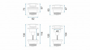 Sifon pentru lavoar Klik-Klak universal White - Img 7