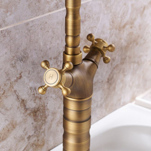 Baterie pentru baie / de bucătărie Rea Rustico antique gold - Img 3