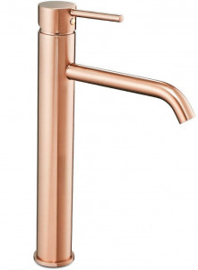 Baterie pentru lavoar Rea Lungo Rose Gold High - Img 1
