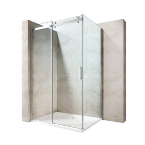 Cabina de dus TESSA Dimensiuni La Alegere, Usa Culisanta, Grosime sticla 8 mm, Set montaj inclus - Img 5