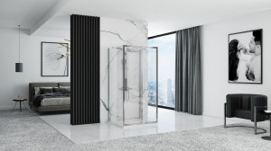 Cabina dus REA Rapid Slide Chrome Usa: 140 Perete: 90 - Img 5