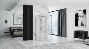 Cabina dus REA Rapid Swing Chrome Usa:100 x Perete:80 - Img 3