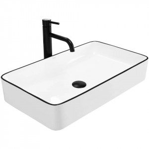 Lavoar pentru blat Rea Denis Black Edge - Img 1
