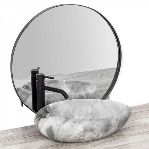 Lavoar pentru blat Rea Roxy C Stone L.GREY - Img 3