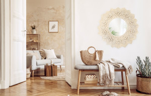 Oglinda perete Boho 55CM 322049 - Img 3