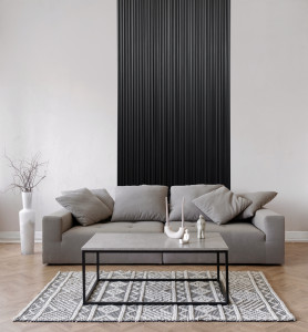 Panou riflat 3D Onda, Negru, 270x11.2cm, Lamelio - Img 6