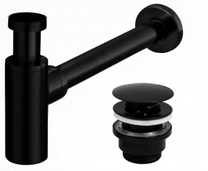 Sifon universal pentru lavoar clik-clak Universal Black Mat - Img 2