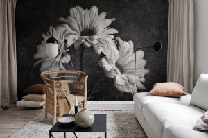 Tapet Graphic Flowers, Rebel Walls - Img 1