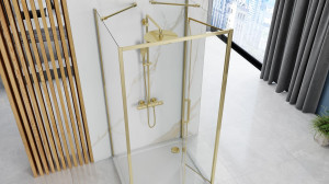 Cabina de dus de perete REA Rapid Fold Gold Usa:80 x Perete:80 - Img 2