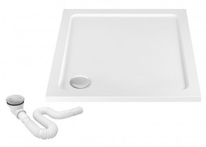 Cada pentru dus din acril Rea Savoy alb 90x90 - Img 1