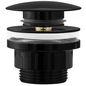 Dop universal pentru lavoar click-clack Rea BLACK METALIC - Img 1
