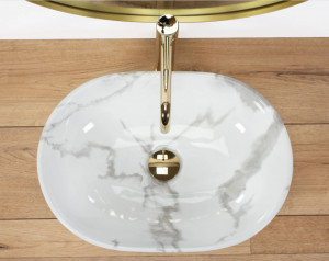 Lavoar pentru blat Rea Amelia Marmo Shiny - Img 5