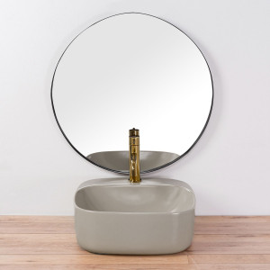 Lavoar pentru blat Rea Luiza 42 Grey MAT - Img 6