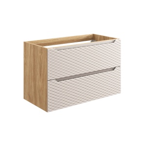 Set mobilier 120cm cu blat, lavoar pe blat Cloud si dulap inalt - Img 2