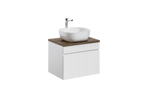 Set mobilier de 60 cm cu blat si lavoar blat Smile - Img 1