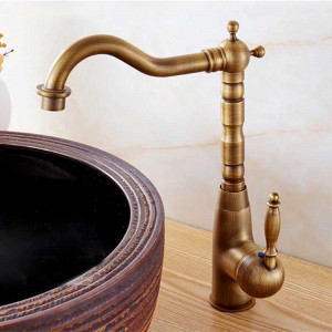 Baterie pentru lavoar Bona Old Gold inalta - Img 3