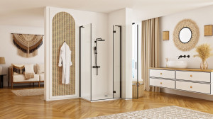 Cabina dus REA Hugo Black 100x80 - Img 3