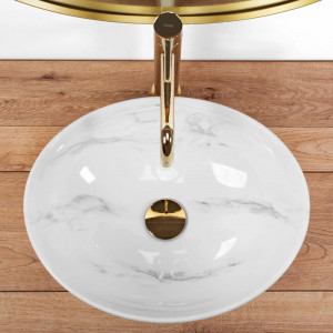 Lavoar pe blat Rea Sofia Nature Marble - Img 5