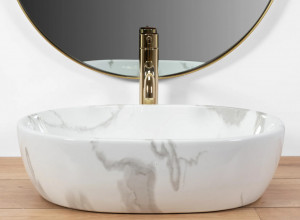 Lavoar pentru blat Rea Amelia Marmo Shiny - Img 6
