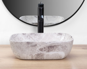 Lavoar pentru blat Rea Belinda mini stone matt - Img 4
